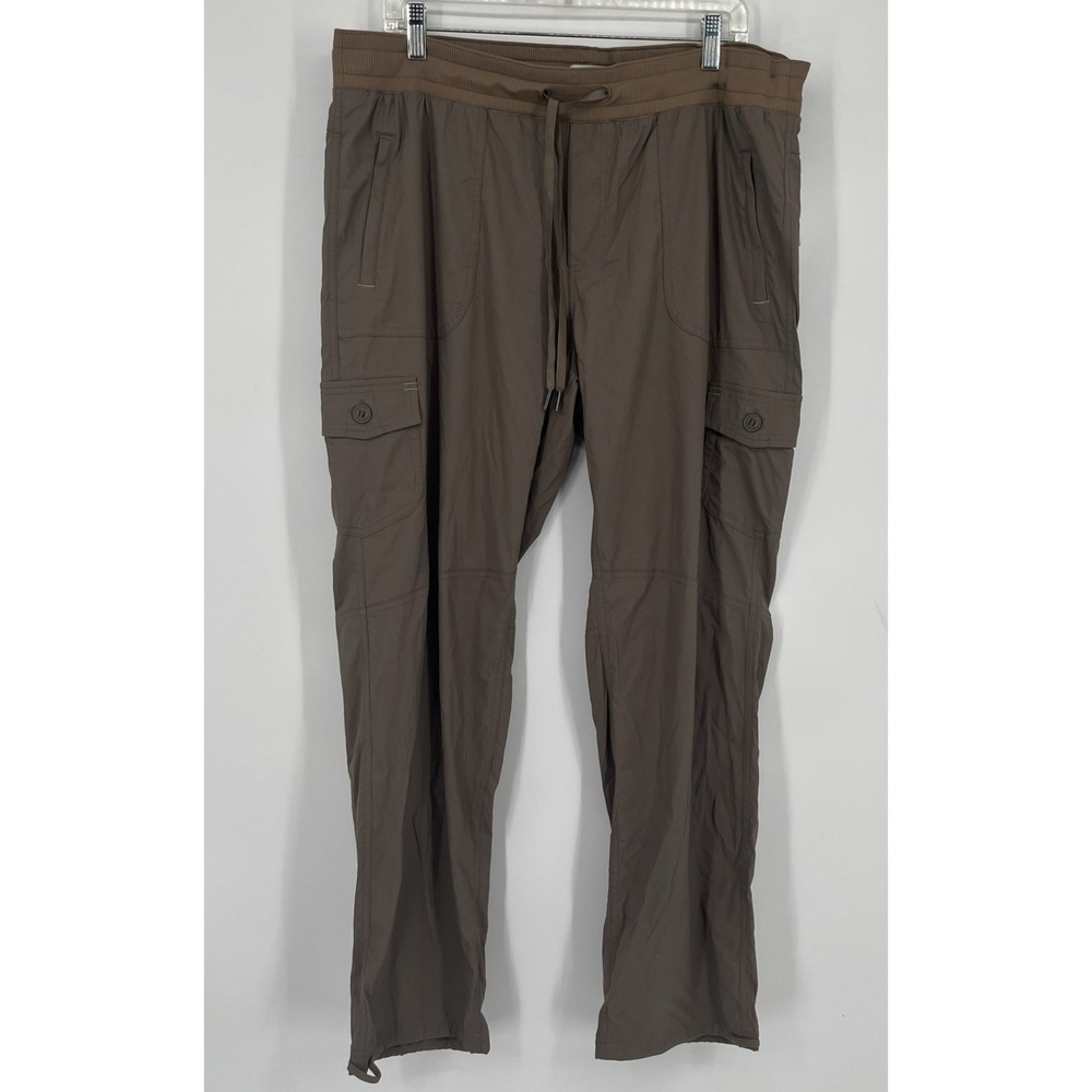 LL Bean Vista Camp Cargo Pants Womens XL Brown Stretch Hiking Outdoor Camping